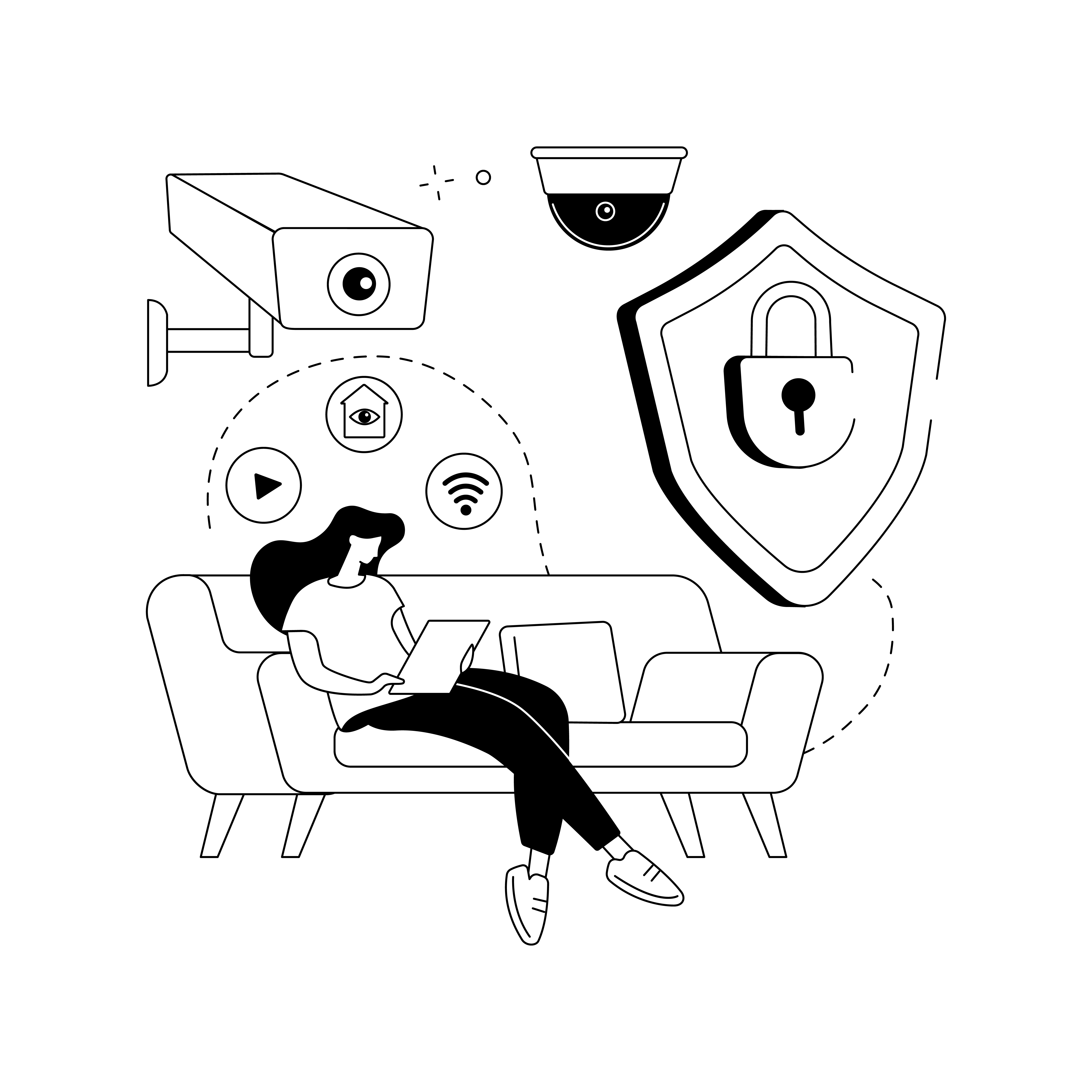 Ilustracion de seguridad y acceso administrativo